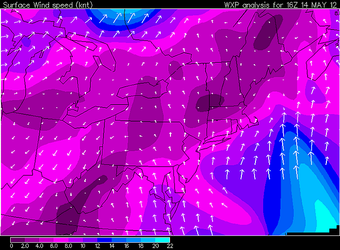 A composite vector wind map.