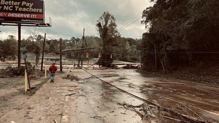 Ashville, NC aftermath of Hurricane Helene