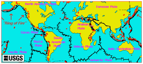 which area s on this world map is likely to have volcanoes above sea level Where Does Volcanic Activity Occur Earth 520 Plate Tectonics And People Foundations Of Solid Earth Science which area s on this world map is likely to have volcanoes above sea level