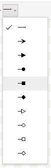 Google Docs: Drawing arrow types