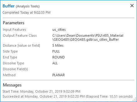 Buffer tool results