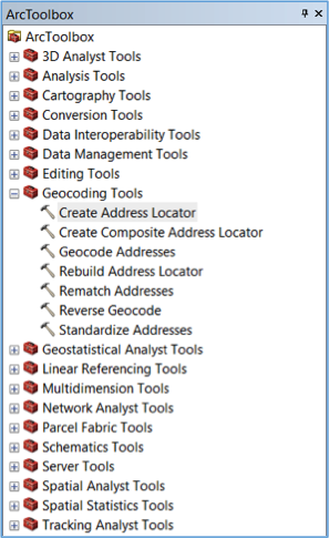 ArcToolbox menu