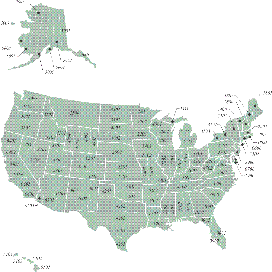 Ohio State Plane Zone Map