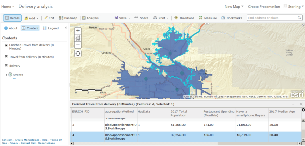 Joining demographic data with service areas (Data Enrichment) | GEOG ...