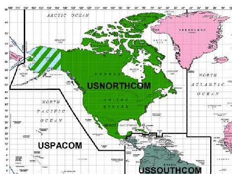 USNORTHCOM Map   USNorthcom 