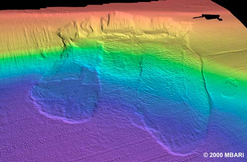 A map of the sea floor off Goleta, California