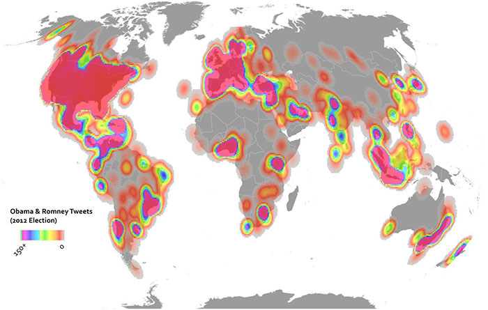 Map using blurry rainbow color scheme. See below for more