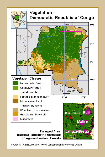 well organized map. Key in bottom left,enlarged area on bottom right, sources small at the bottom