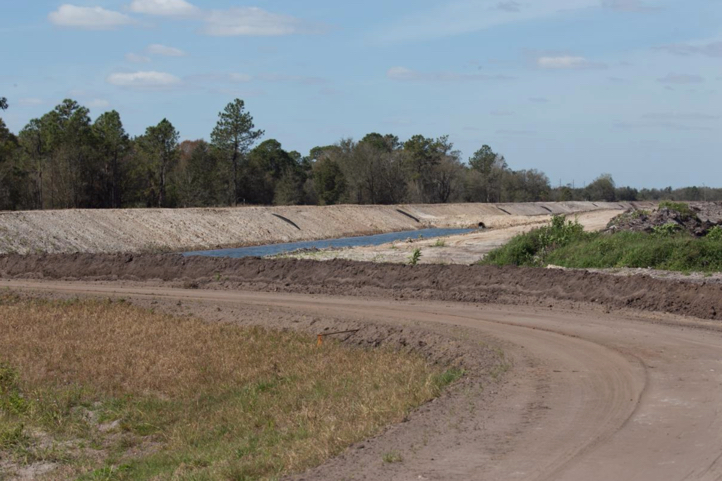 View of the perimeter ditch